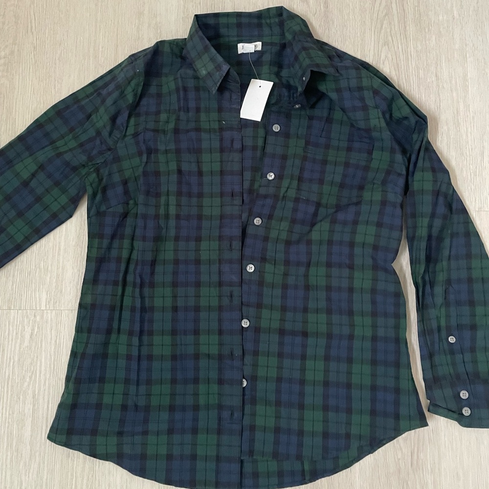 Plaid J Crew button up